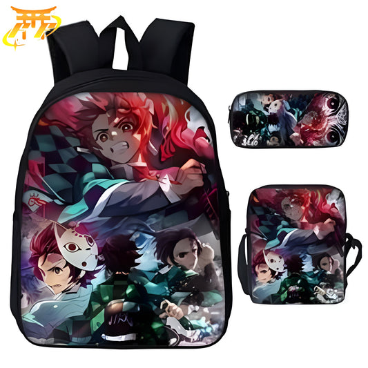 Cartable avec Trousse et Sacoche Kamado Tanjiro - Demon Slayer™