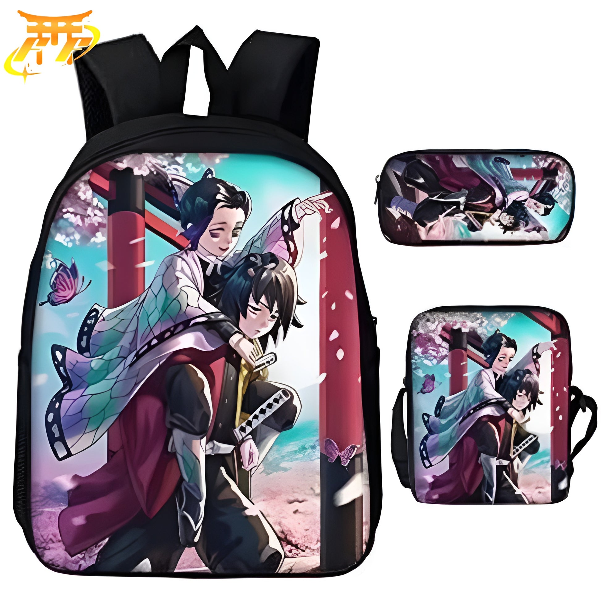 Cartable avec Trousse et Sacoche Shinobu x Giyu - Demon Slayer™