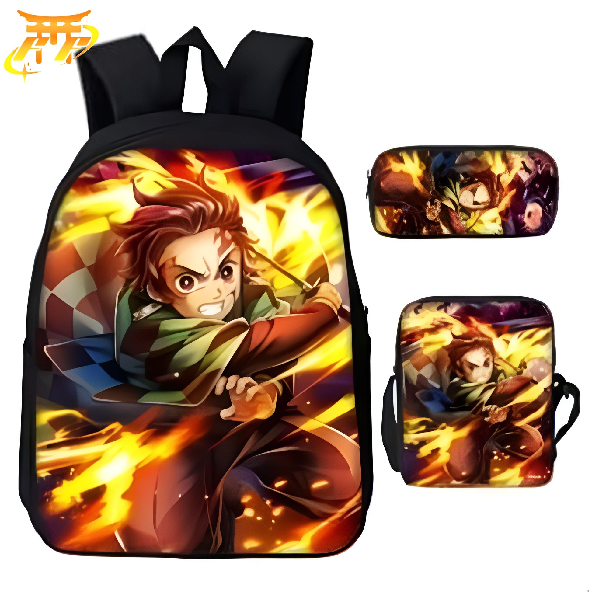 Cartable avec Trousse et Sacoche Tanjiro Souffle du Soleil - Demon Slayer™