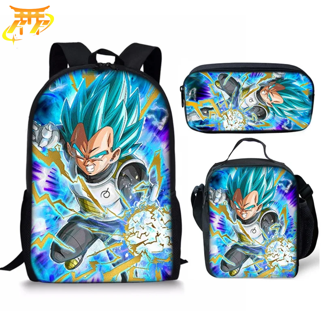 Cartable avec Trousse et Sacoche Vegeta SSB Final Flash - Dragon Ball Z™