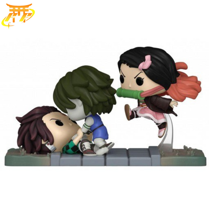 Figurine POP Tanjiro & Nezuko vs. Le Démon du Temple - Demon Slayer™ 