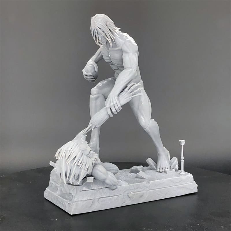 Figurine en résine du Titan Assaillant vs Titan Mâchoire - Attaque des Titans