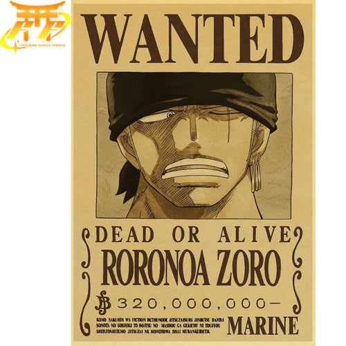 Poster Wanted Roronoa Zoro - One Piece